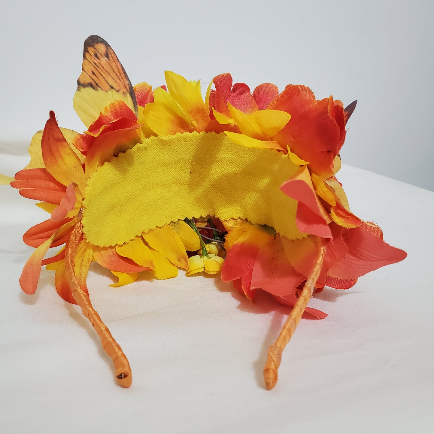 Couronne fleur - orange
