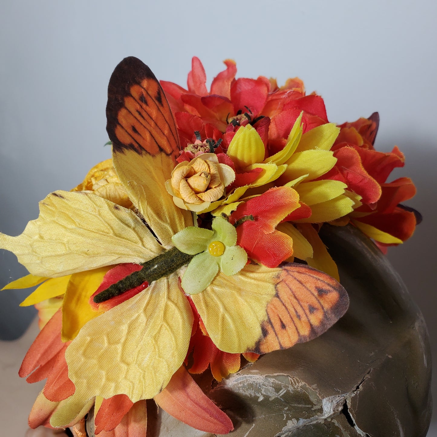 Couronne fleur - orange