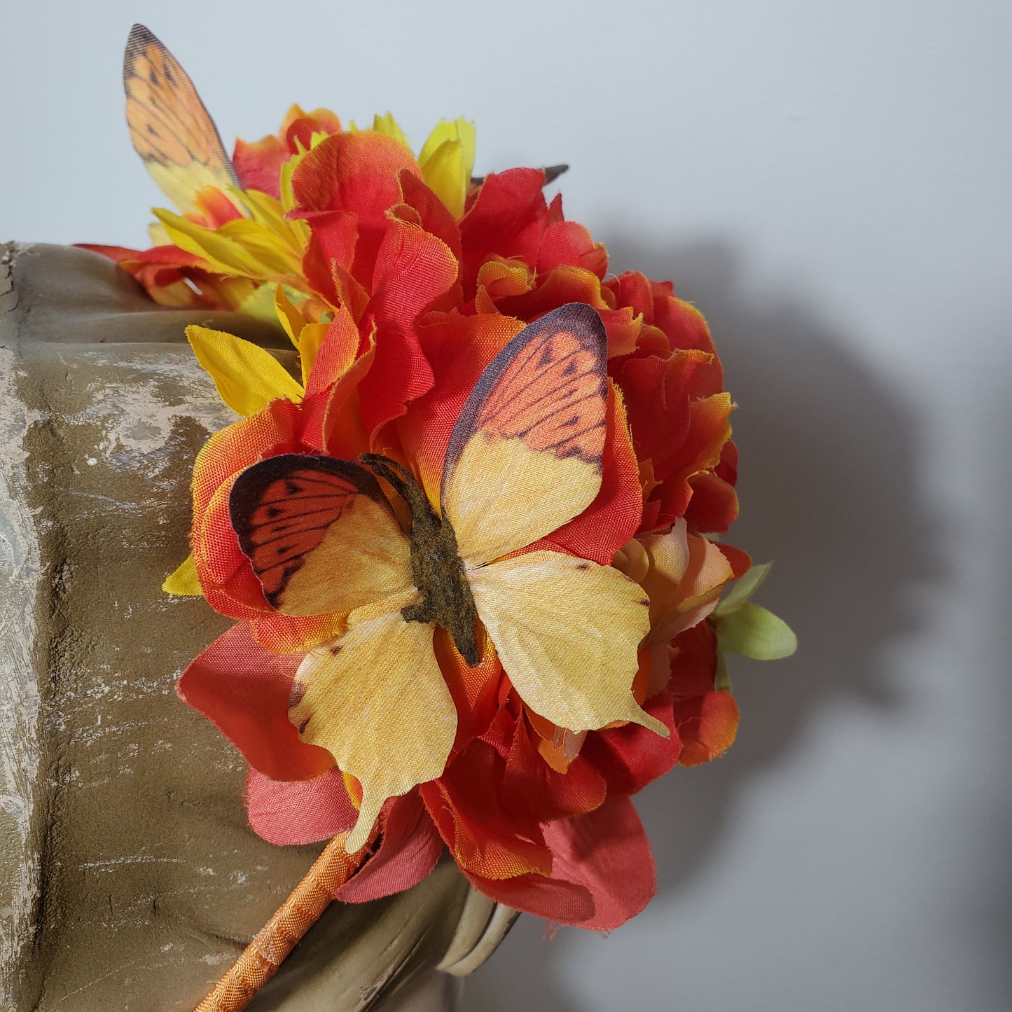 Couronne fleur - orange