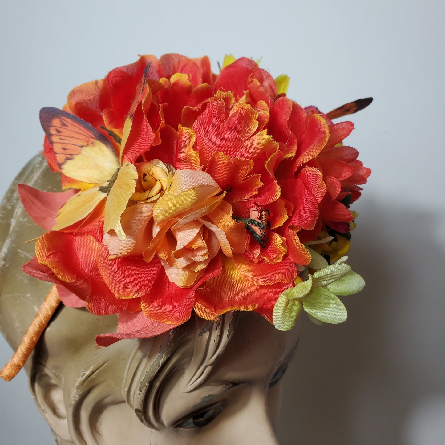 Couronne fleur - orange